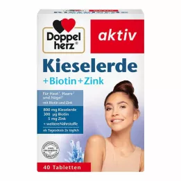 DOPPELHERZ Piidioksidi+biotiini+sinkkitabletit, 40 kpl