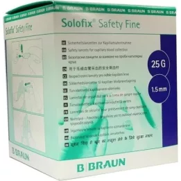 SOLOFIX Safety Fine -lansetit 25 Gx1,5 mm, 200 kpl