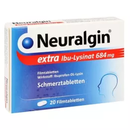 NEURALGIN ylimääräiset ibu-lysinaattikalvopäällysteiset tabletit, 20 kpl