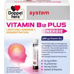 DOPPELHERZ B12 -vitamiini Plus System DrinomAmpull, 10x25 ml