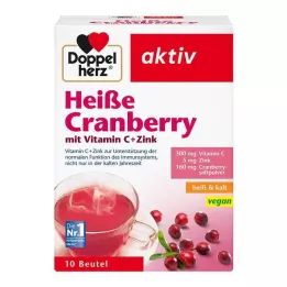DOPPELHERZ kuuma karpalo C-vitamiinilla ja sinkkirakeita, 10 kpl