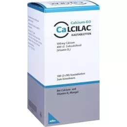 CALCILAC pureskeltavat tabletit, 180 kpl