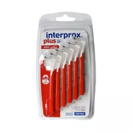 INTERPROX plus mini kartiomainen punainen hammasväliharja, 6 kpl