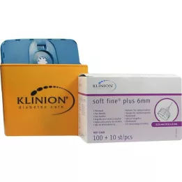 KLINION Pehmeä hieno plus kynä neulat 0,25x6 mm 31 g, 110 kpl