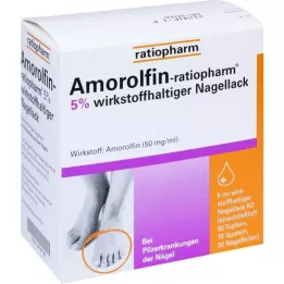 Amorolfin-ratiopharm 5% aktiivinen aineosa. Kynsilakka, 5 ml