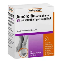 AMOROLFIN-ratiopharm 5 % vaikuttavaa ainetta sisältävä kynsilakka, 5 ml