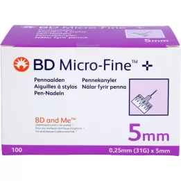 BD MICRO-FINE+ 5 kynäneulaa 0,25x5 mm, 100 kpl
