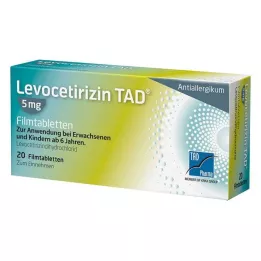 LEVOCETIRIZIN TAD 5 mg kalvopäällysteiset tabletit, 20 kpl