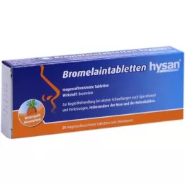 BROMELAIN TABLETTEN Hysan -maha -suolikanavan tabletit, 20 kpl