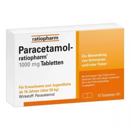 PARACETAMOL-ratiopharm 1 000 mg tabletit, 10 kpl