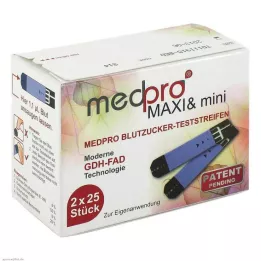 MEDPRO Maxi &amp; verensokerin minimittaliuskat, 2X25 kpl