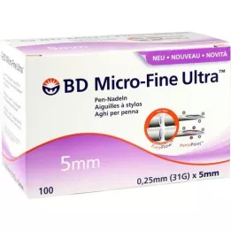 BD Micro-hieno Ultra Pen Needles 0,25x5 mm, 100 kpl