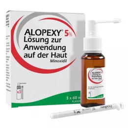 ALOPEXY 5 % liuos iholle, 3X60 ml