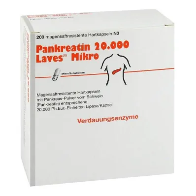 Pancreatin 20000 Laves mikro enterokapselit, 200 kpl