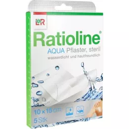 RATIOLINE Aqua -suihkukipsi plus 10x15 cm steriili, 5 kpl