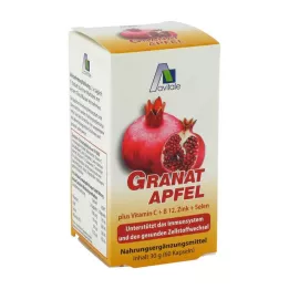 GRANATAPFEL 500 mg plus vit.c+b12+zink+seleeni korkit., 60 kpl