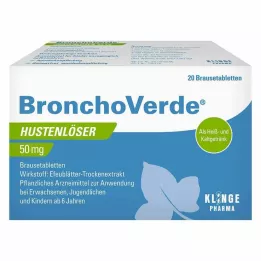 BRONCHOVERDE Yskänpoistoaine 50 mg poretabletit, 20 kpl