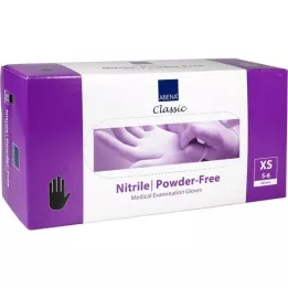 NITRIL Puuterittomat käsineet x-pieni musta, 200 kpl