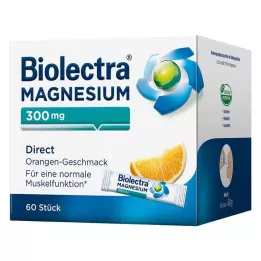 BIOLECTRA Magnesium 300 mg Direct Orange Sticks, 60 kpl