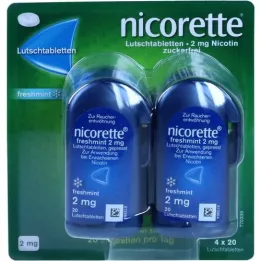 Nicorette freshmint 2 mg tikkaripuristimet, 80 kpl