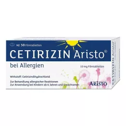 CETIRIZIN Aristo allergikoille 10 mg kalvopäällysteiset tabletit, 50 kpl