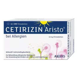 CETIRIZIN Aristo allergikoille 10 mg kalvopäällysteiset tabletit, 100 kpl