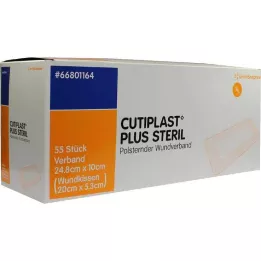 CUTIPLAST Plus steriili 10x24,8 cm sidos, 55 kpl