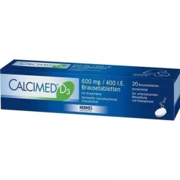 CALCIMED D3 600 mg/400, eli hyppääjätabletit, 20 kpl