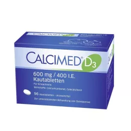 CALCIMED D3 600 mg/400 I.E. purutabletit, 96 kpl