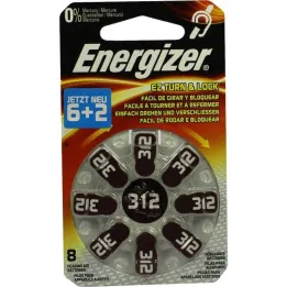 Energizer kuulokojeen paristo 312, 8 kpl