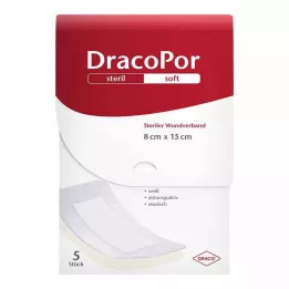DRACOPOR Haavasidos 8x15 cm steriili, 5 kpl