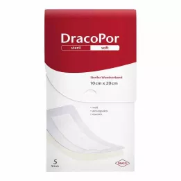 DRACOPOR Haavasidos 10x20 cm steriili, 5 kpl