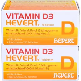 VITAMIN D3 HEVERT tabletit, 200 kpl