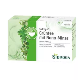 SIDROGA Wellness vihreä tee. Nana Mint Filter., 20 x 1,5 g