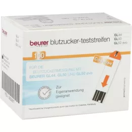 BEURER GL44/GL50 -verensokeritestiliuskat, 100 kpl