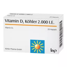VITAMIN D3 KÖHLER 2 000 IU kapselia, 20 kpl