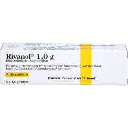 RIVANOL 1,0 g jauhetta, 5 kpl