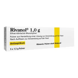 Rivanol 1,0 g jauhetta, 5 kpl