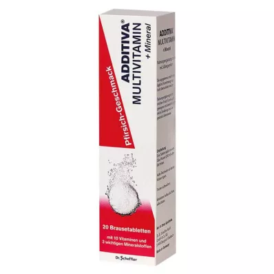 ADDITIVA Multivit.+Mineral Peach R poretabletit, 20 kpl