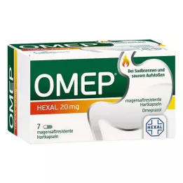 OMEP HEXAL 20 mg enterokapselit, kovat, 7 kpl