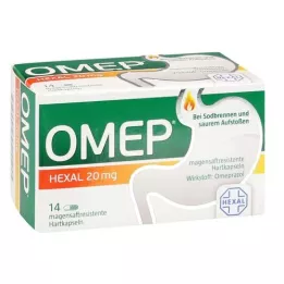 OMEP HEXAL 20 mg mahalaukun resistentit kovat kapselit, 14 kpl