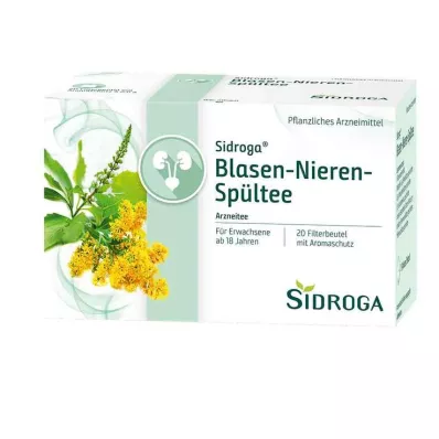 SIDROGA Virtsarakon ja munuaisten huuhteluteesuodatinpussit, 20 x 2,0 g