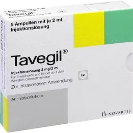 TAVEGIL Injektioliuos 2 mg/2 ml ampullit, 5X2 ml