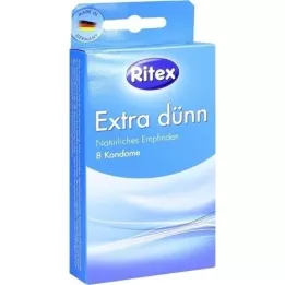 RITEX ylimääräiset ohuet kondomit, 8 kpl