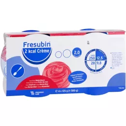 FRESUBIN 2 kcal Kermamansikka kupissa, 4X125 g