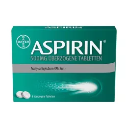 ASPIRIN 500 mg päällystetyt tabletit, 8 kpl