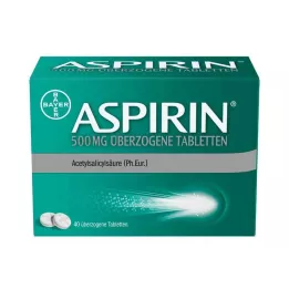 ASPIRIN 500 mg päällystetyt tabletit, 40 kpl