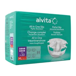 Alvita All-in-One inkontinenssihousut maxi med.night, 20 kpl