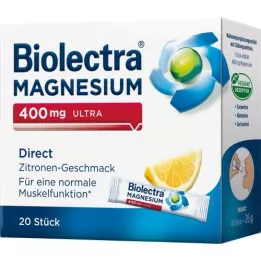 BIOLECTRA Magnesium 400 mg Ultra Suora sitruuna, 20 kpl