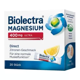 BIOLECTRA Magnesium 400 mg ultra Direct Lemon, 20 kpl